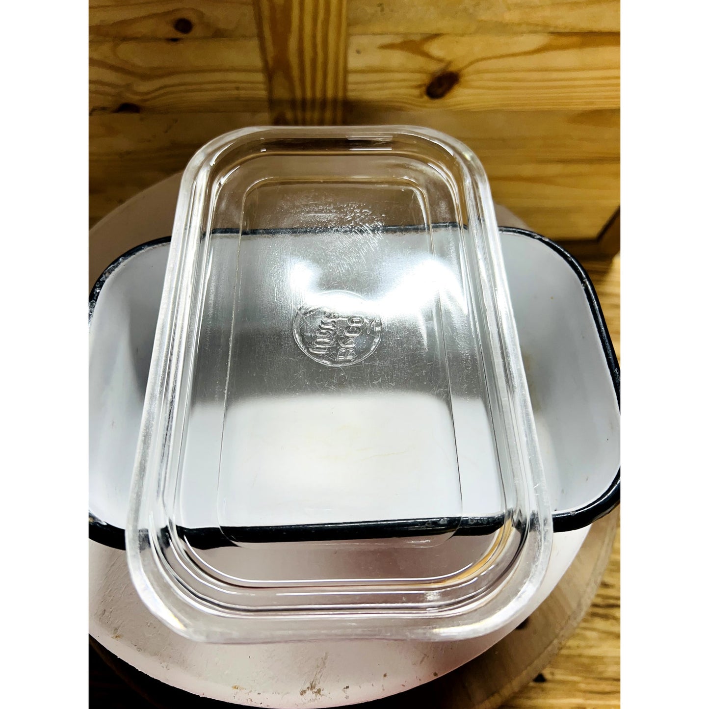 Beco Ware White Enamel Refrigerator Dish