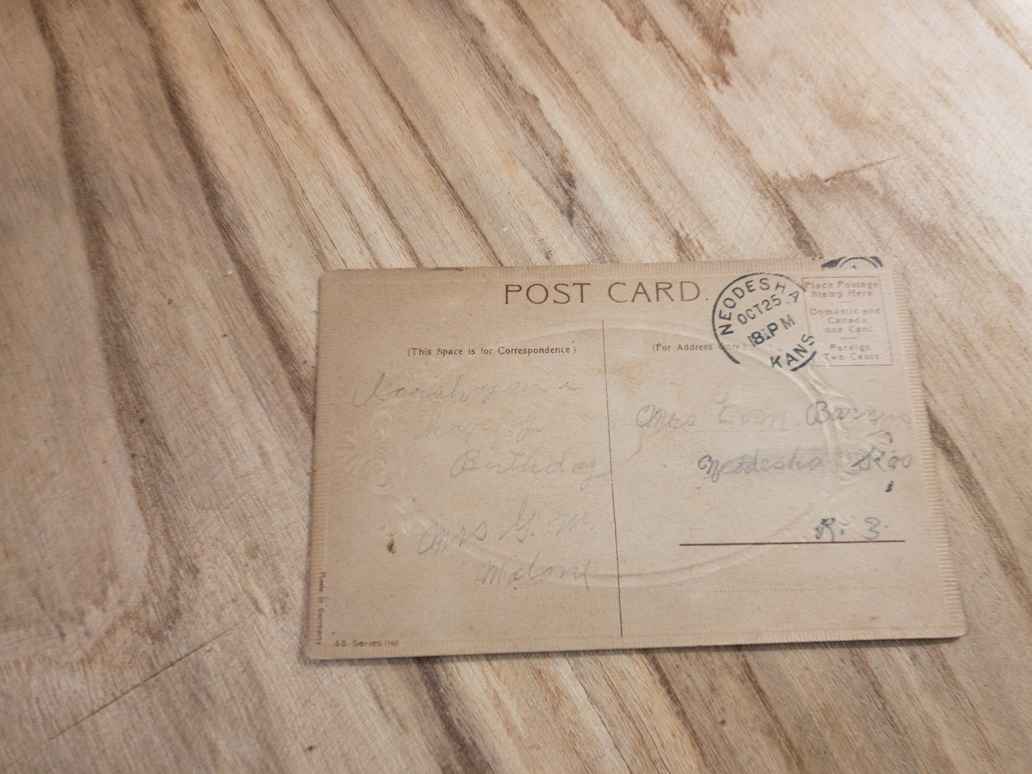 Vintage Post Card - Happy Birthday - 5.5" x 3.5"