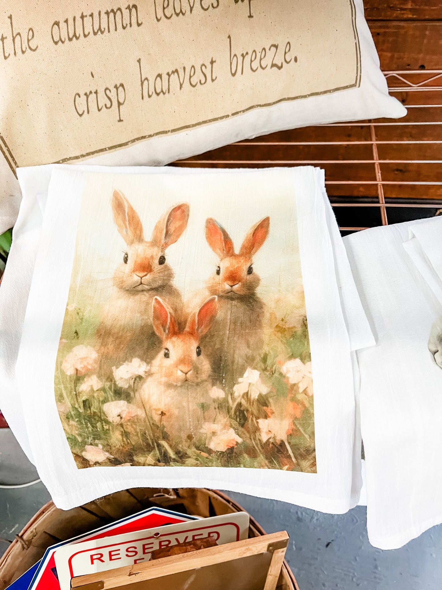 Bunny Family Kitchen Towel