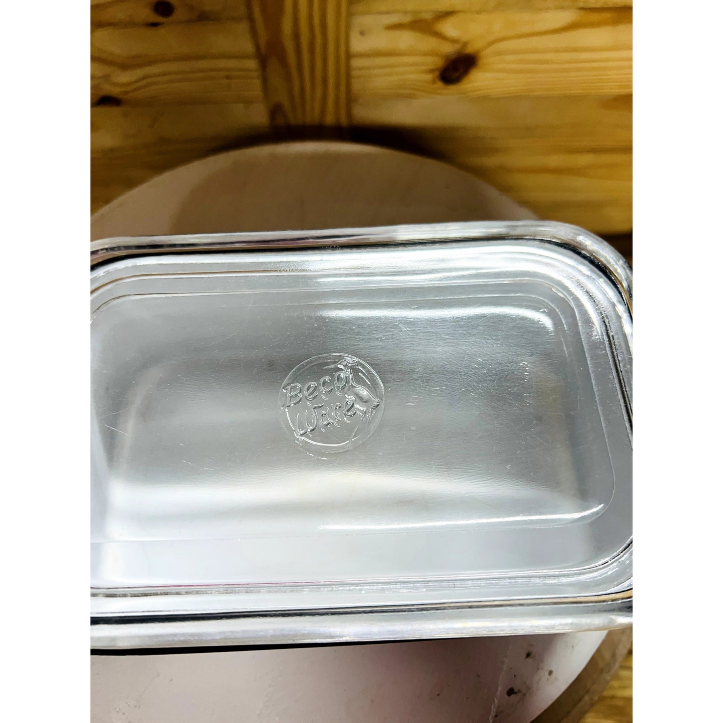 Beco Ware White Enamel Refrigerator Dish