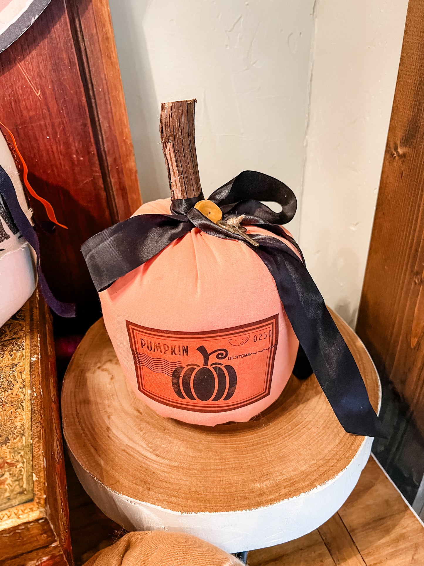 Post Card Shabby Pumpkin-Medium