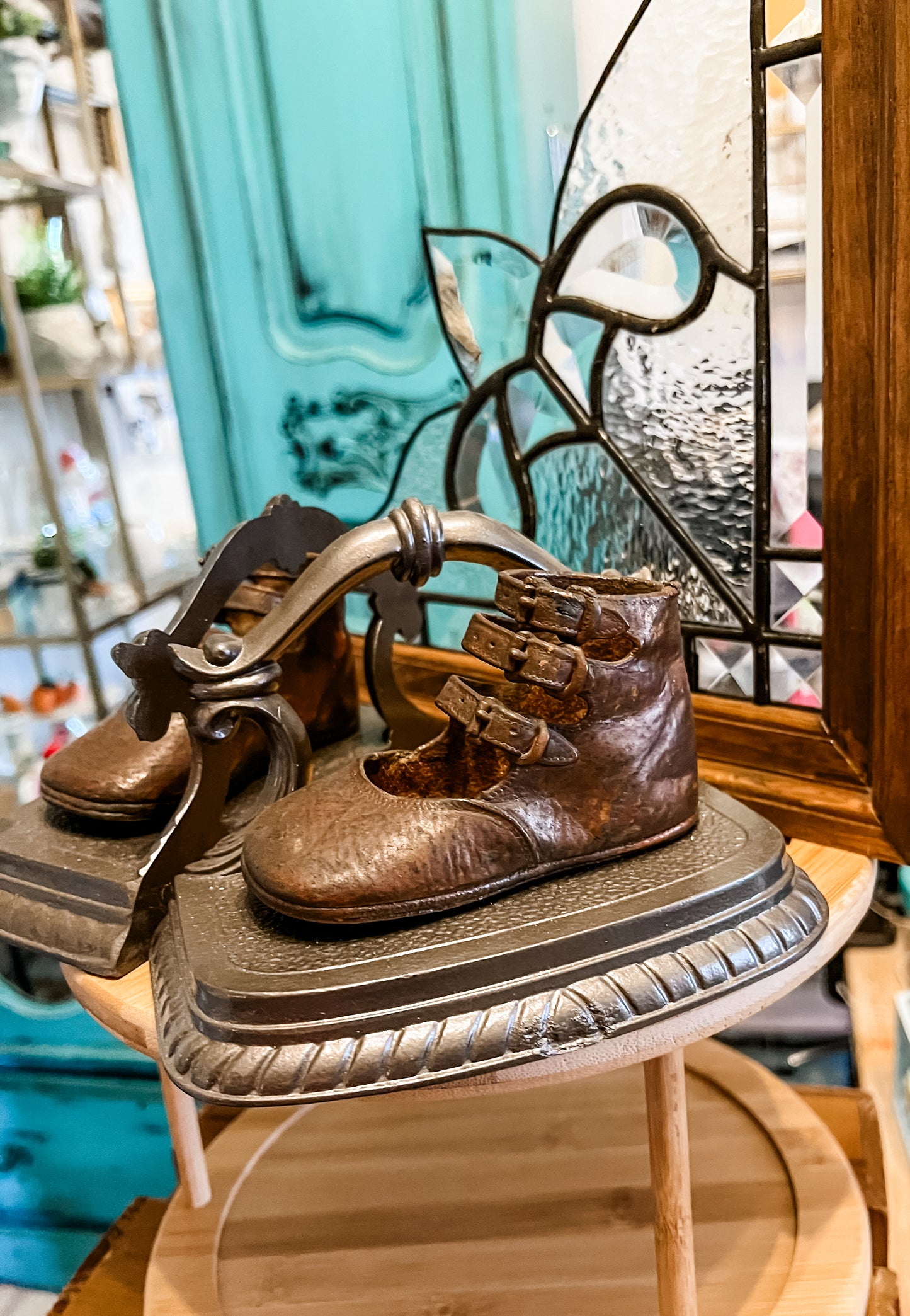 Bronzed Baby shoes Bookends