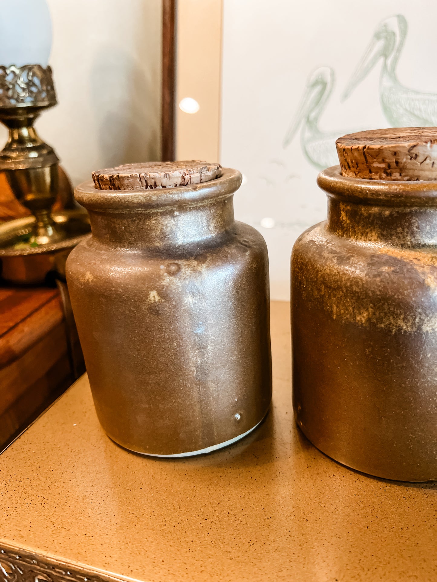 Salt Glazed French Mustard Pot
