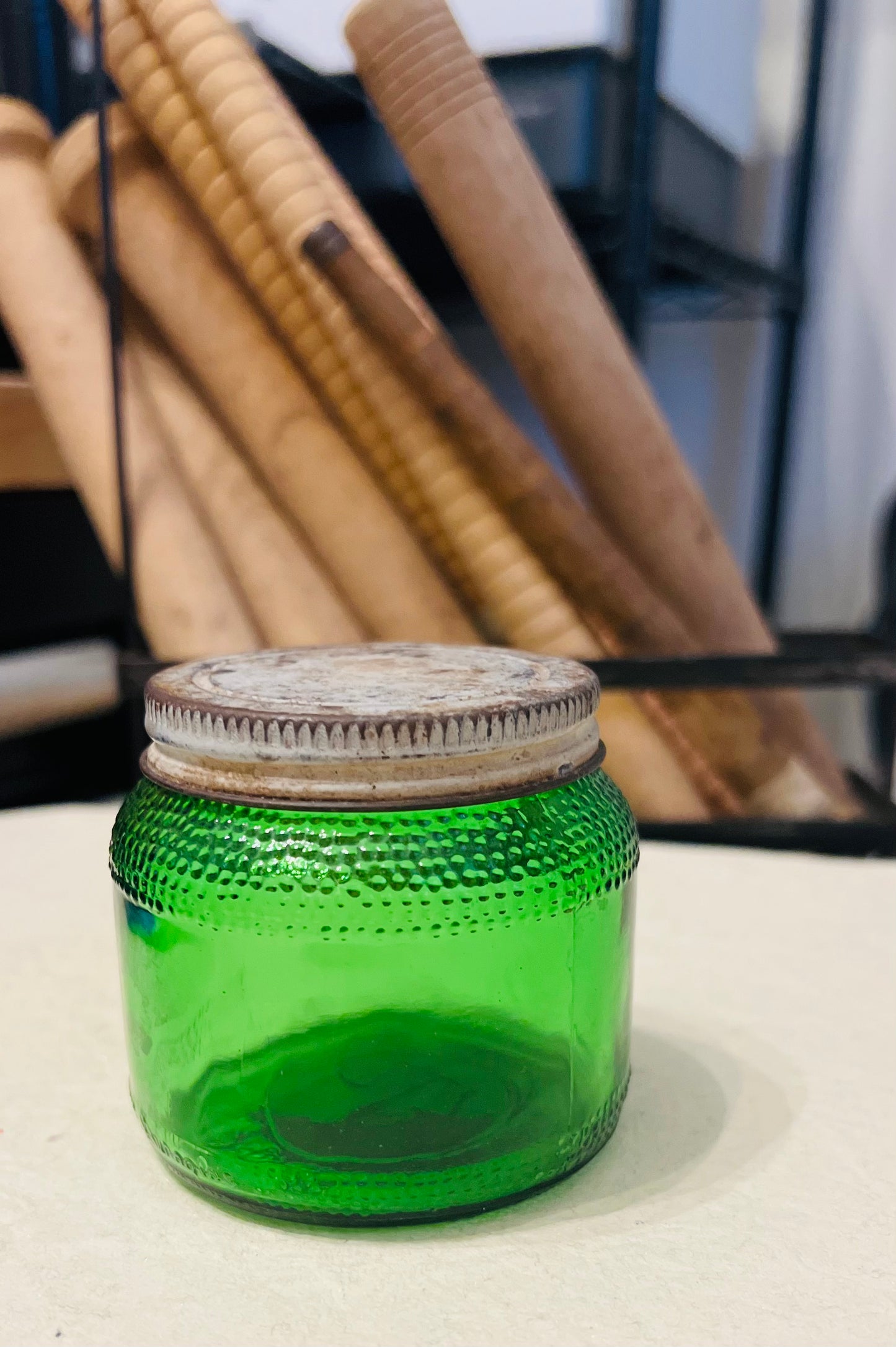 Antique Green Jar