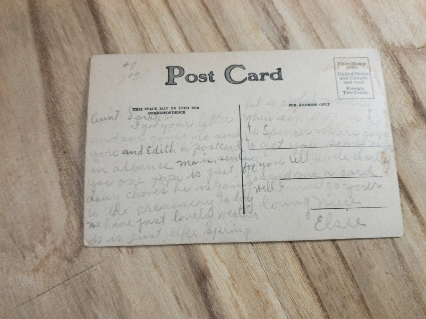 Vintage Post Card - Bowl of Roses