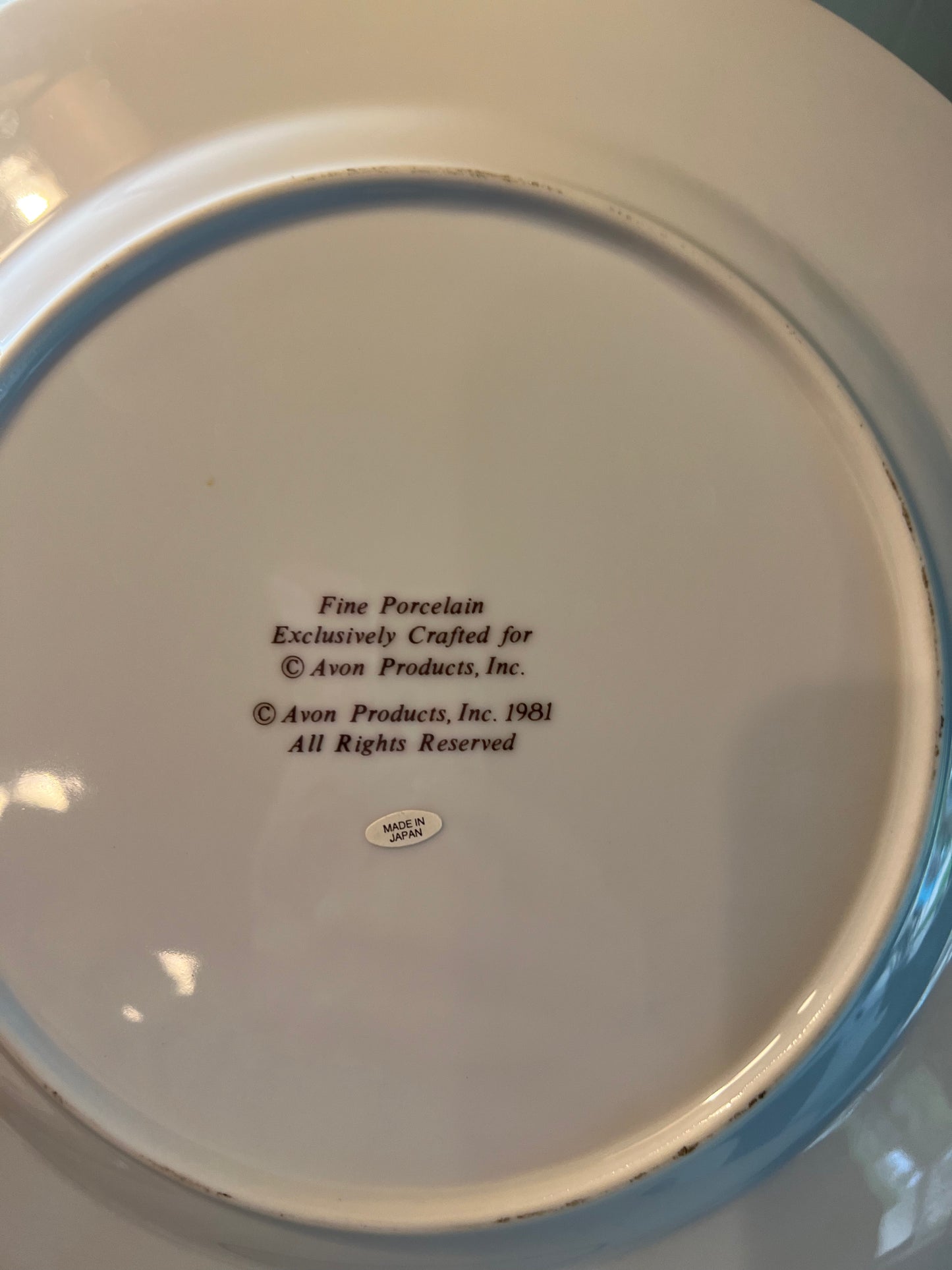 Avon winter scene plates