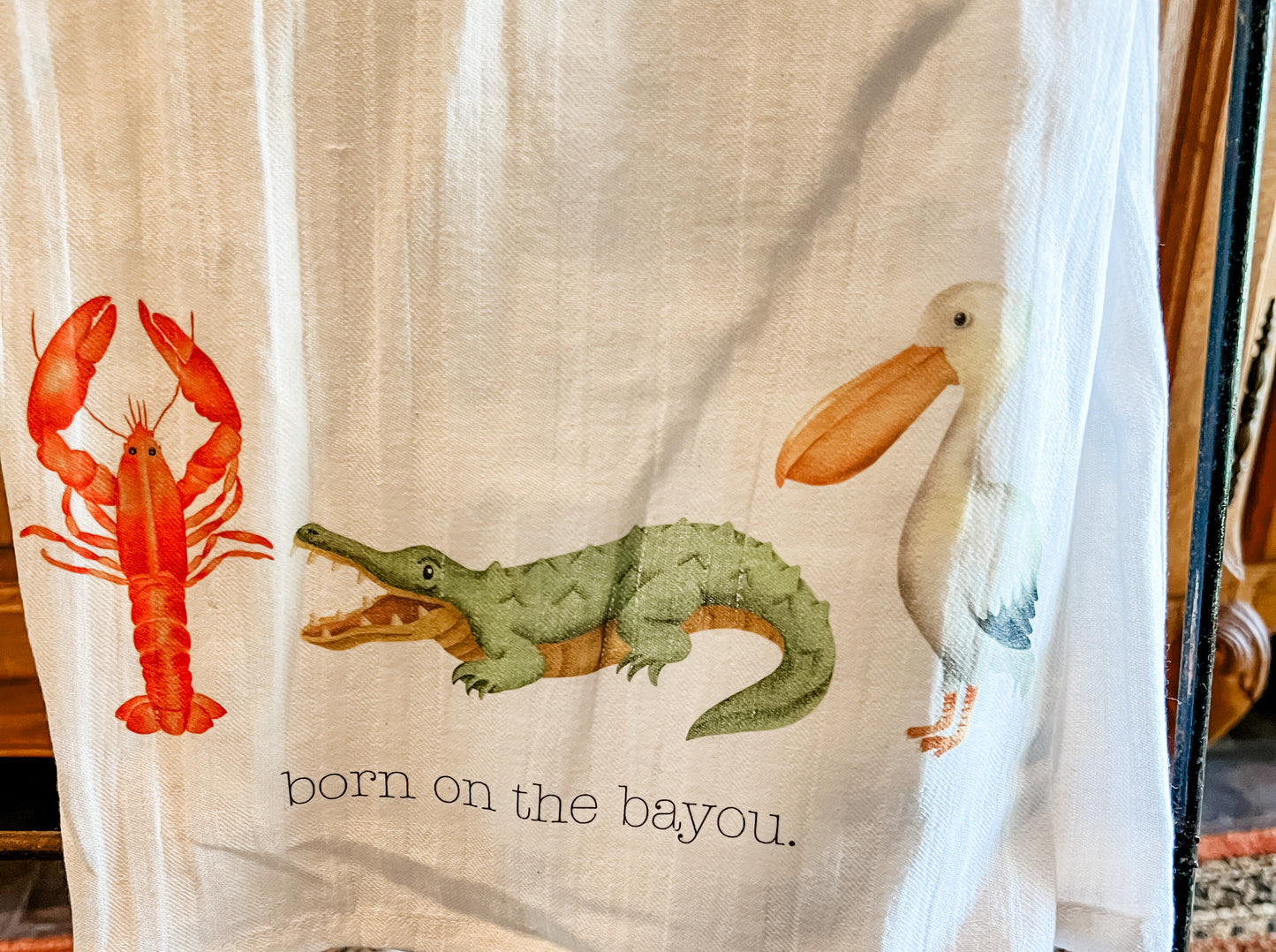 Born on the Bayou Tea Towel
