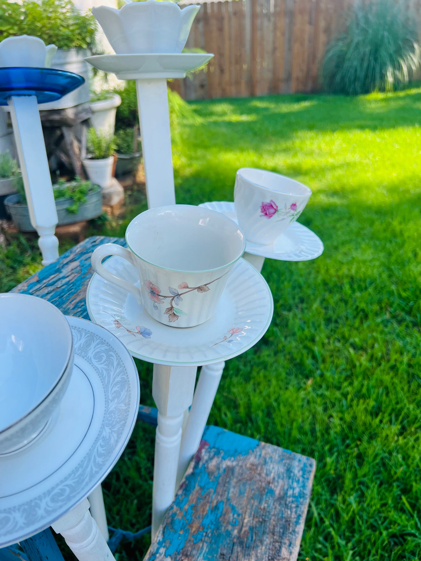 Tea Cup Bird Feeders