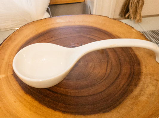 White Ironstone Ladle