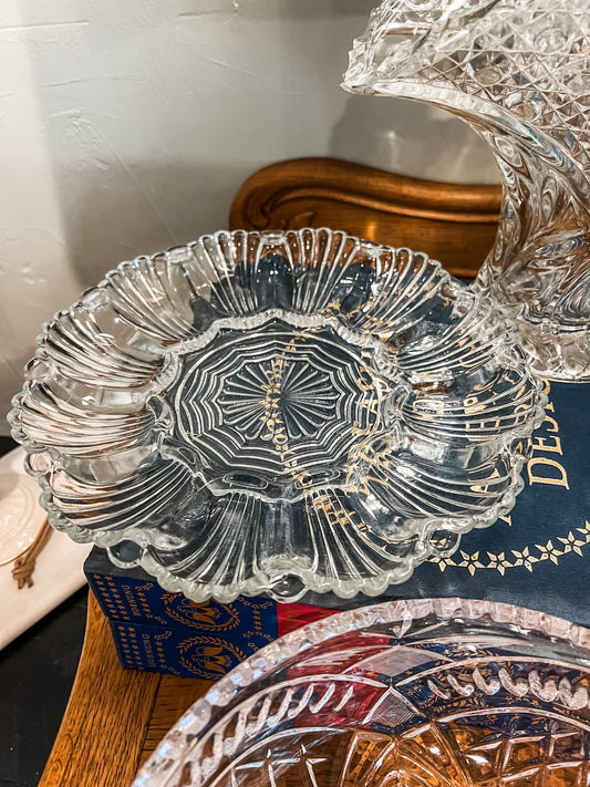 Glass egg plate