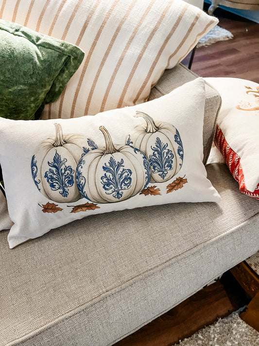 Blue & White Toile Trio Pillow